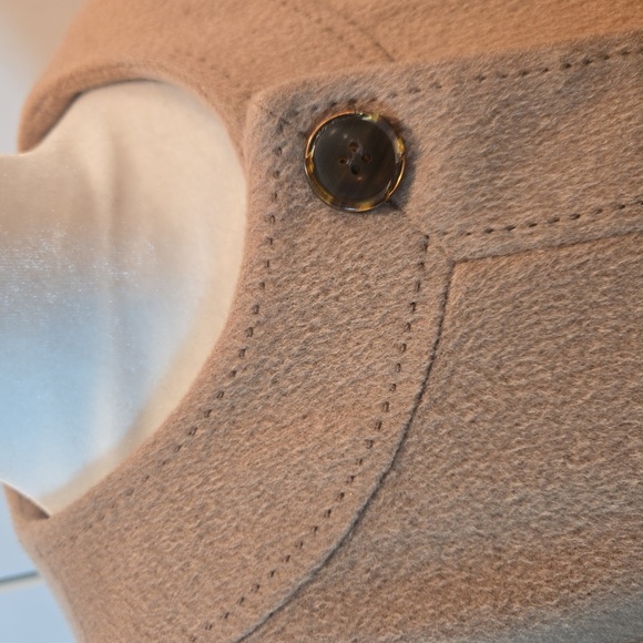 J. Mclauglin Womens Wool Cashmere Button Down Blazer Jacket Tan Brown Size 8 - Picture 5 of 12